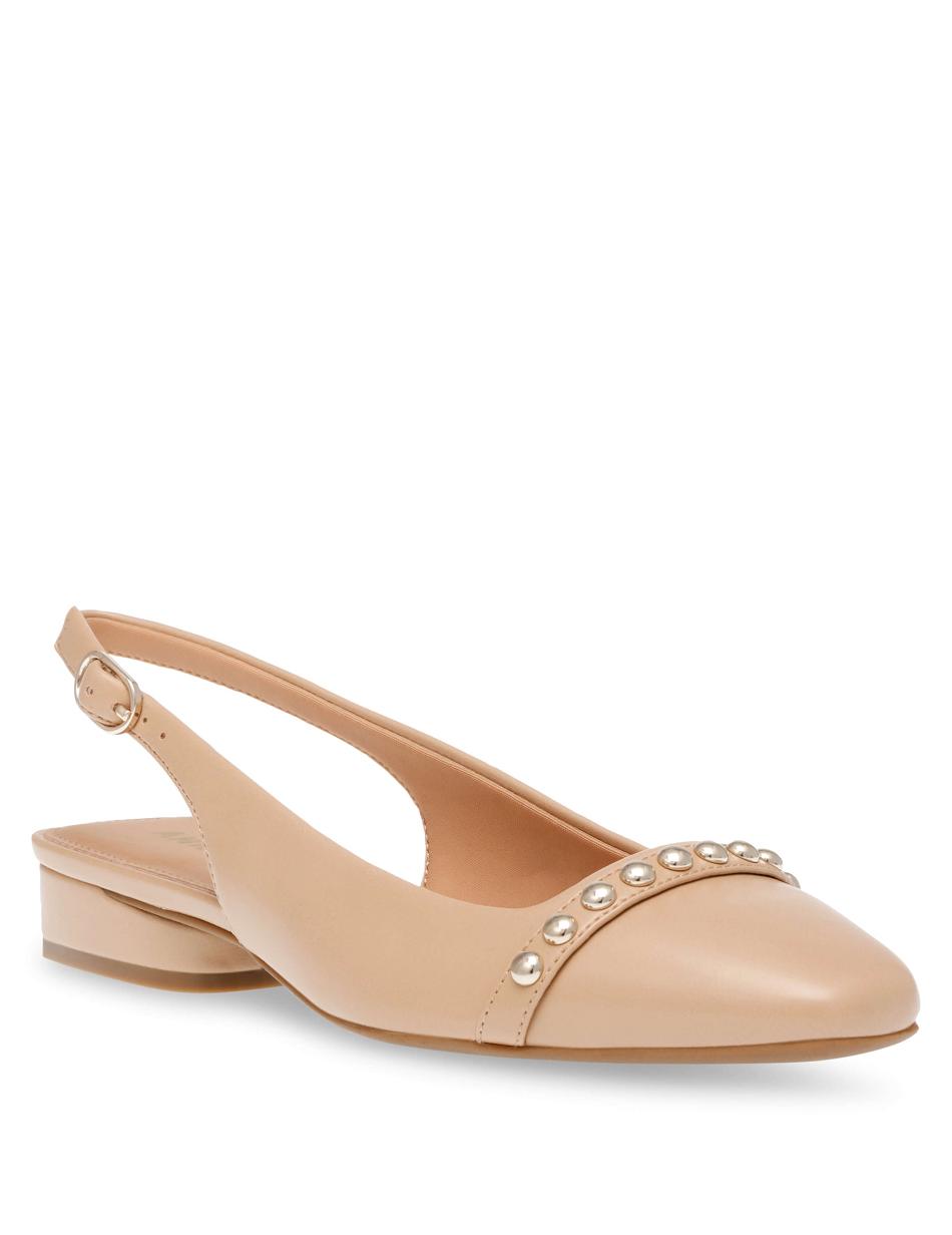 Anne Klein Cena Sling Back Flats Beige | SSGVO98057