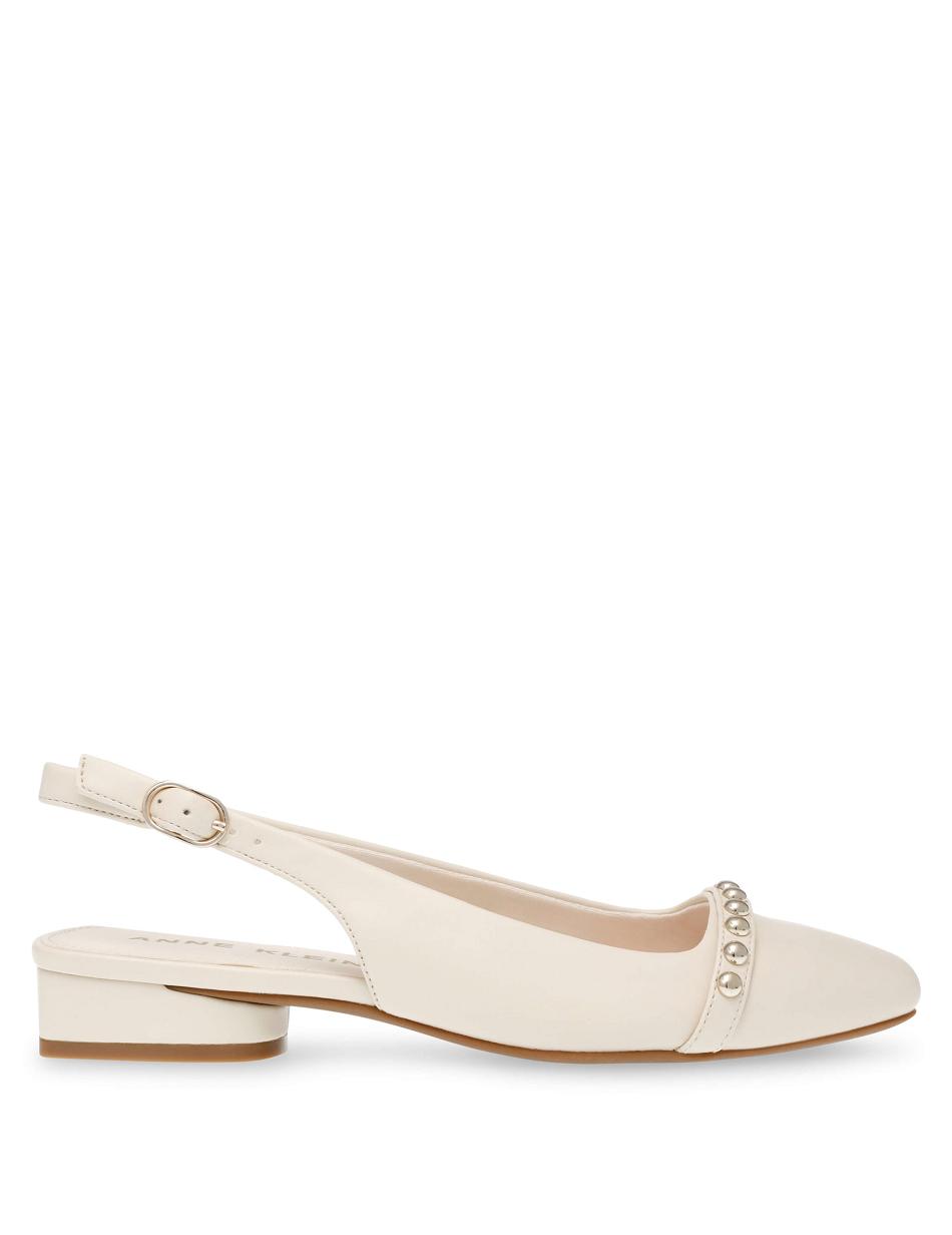 Anne Klein Cena Sling Back Flats White | ZSGMJ36428