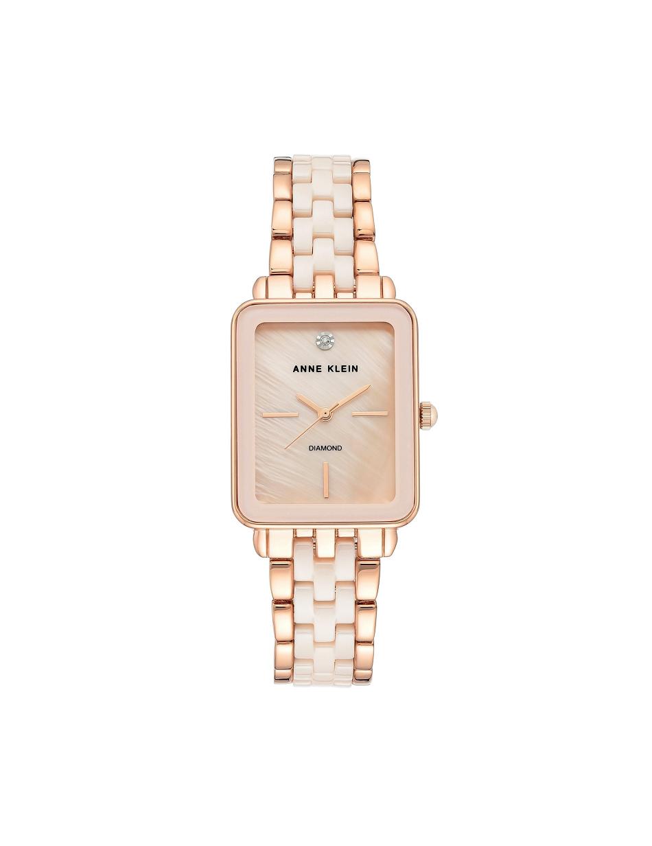 Anne Klein Ceramic Diamond Dial Watch Best Sellers Pink | SGZPD31110