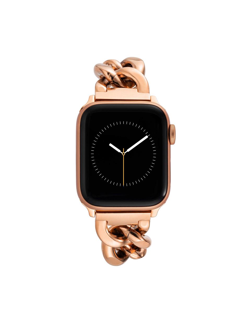 Anne Klein Chain Link Bracelet Band Apple Watch Accessories Rose / Gold | XSGGW84182