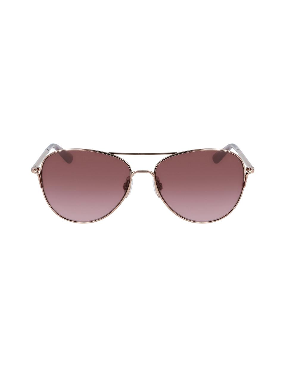 Anne Klein Classic Aviator Sunglasses Oversized Rose / Gold | SGZDE17354