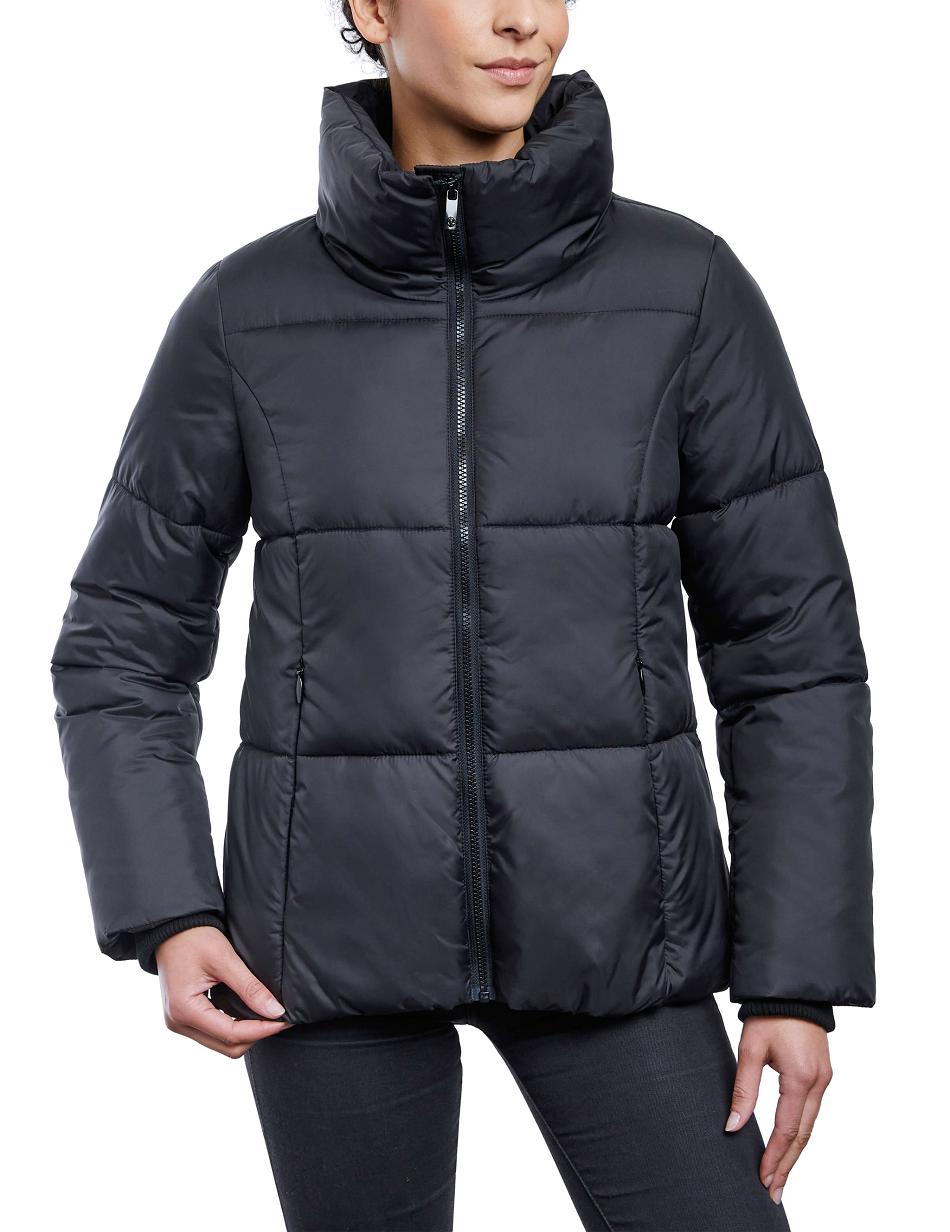 Anne Klein Consider It Short Puffer Jacket Outerwear Black | ESGVG24502