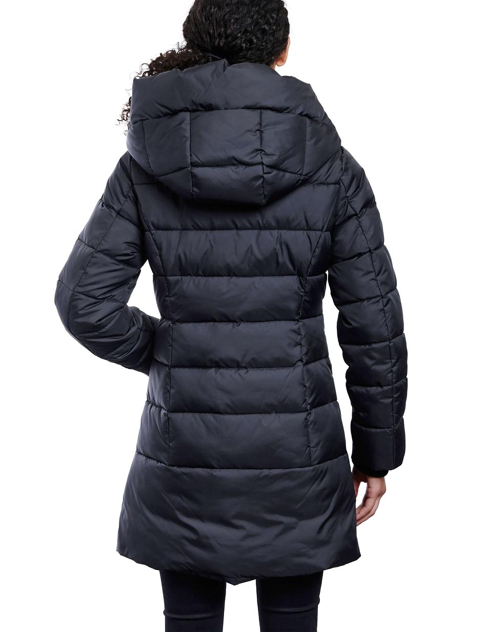 Anne Klein Consider It Snap Front Puffer Jacket Outerwear Black | PSGQX25999