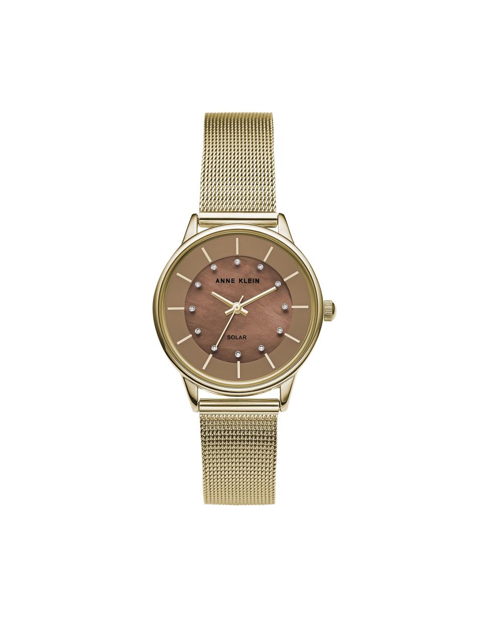 Anne Klein Considered Solar Powered Mesh Watch Best Sellers Brown / Gold | LSGTR50452