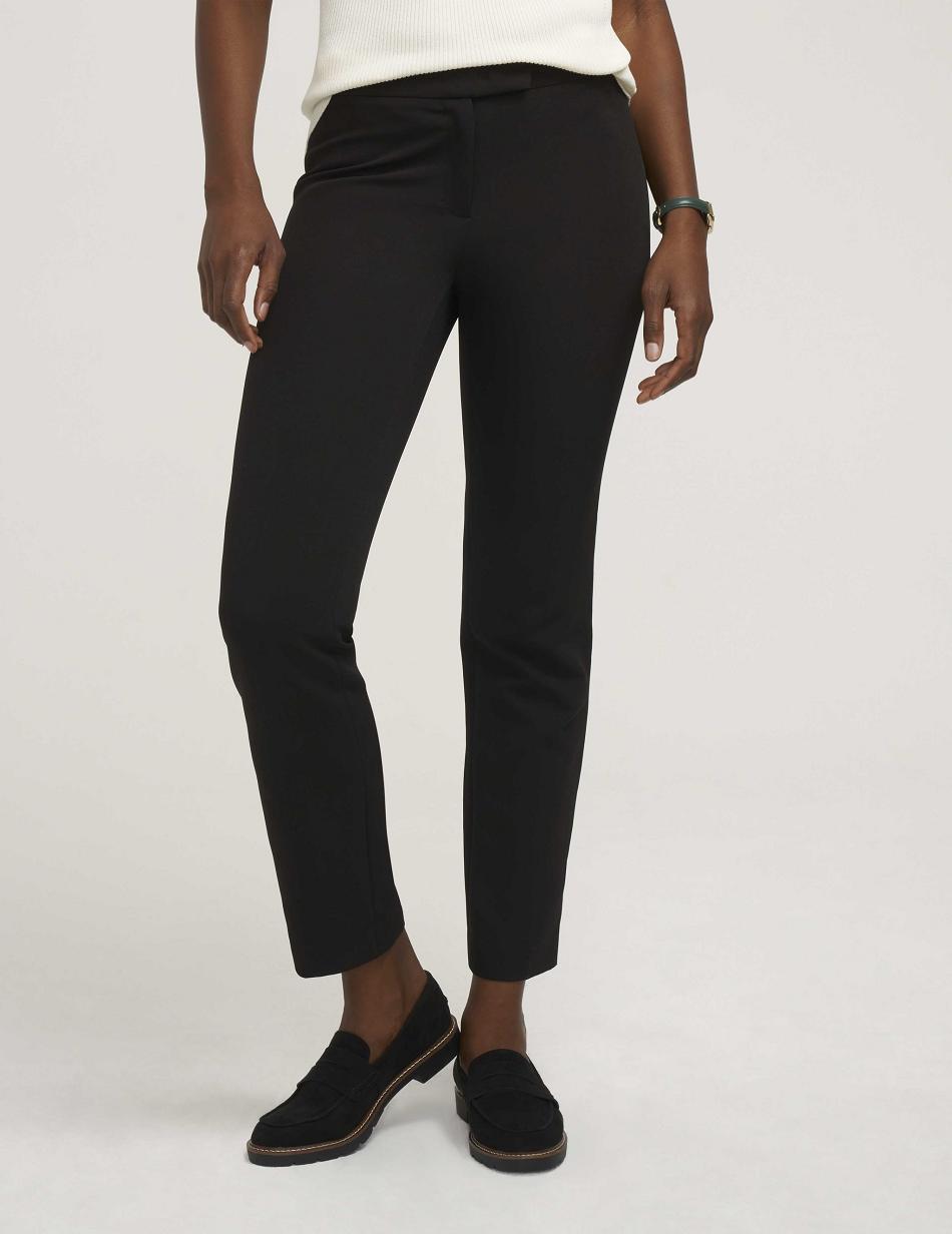 Anne Klein Contour Stretch Bowie Pant Bottoms Black | SGCIF30555