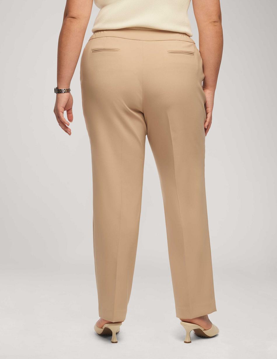 Anne Klein Contour Stretch Bowie Pant Plus Size Beige | SGQAV24991