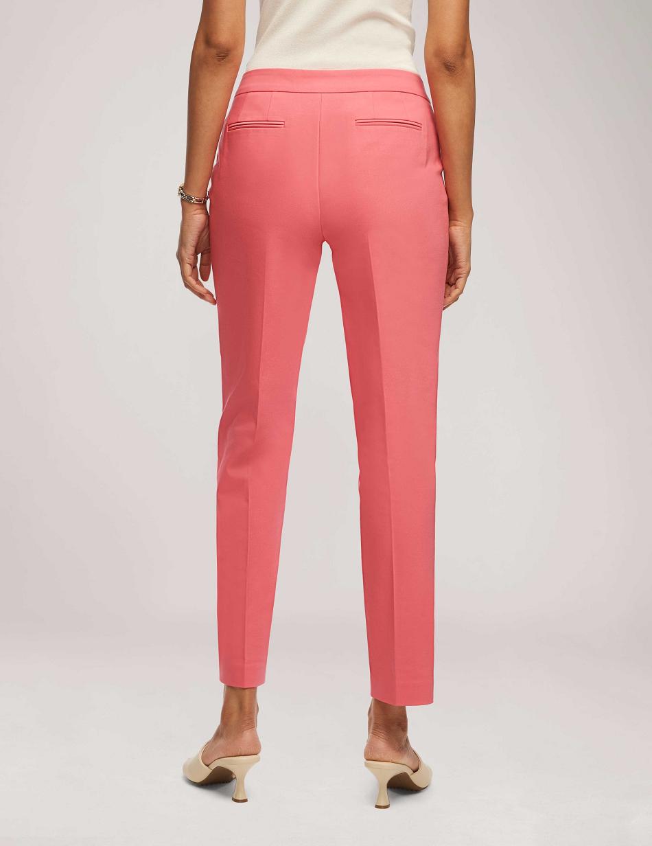 Anne Klein Cotton Double Weave Bowie Pant Bottoms Pink | SGDFL89767