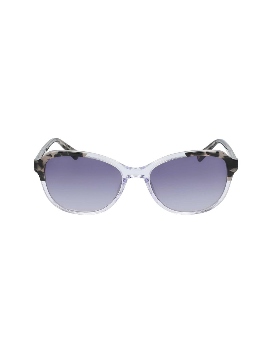 Anne Klein Crystal Oval Sunglasses Narrow Size Grey | BSGSD75845