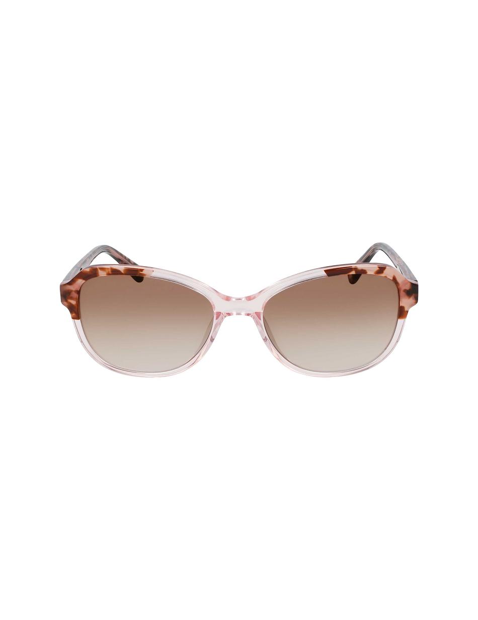 Anne Klein Crystal Oval Sunglasses Narrow Size Pink | SGQAV27221