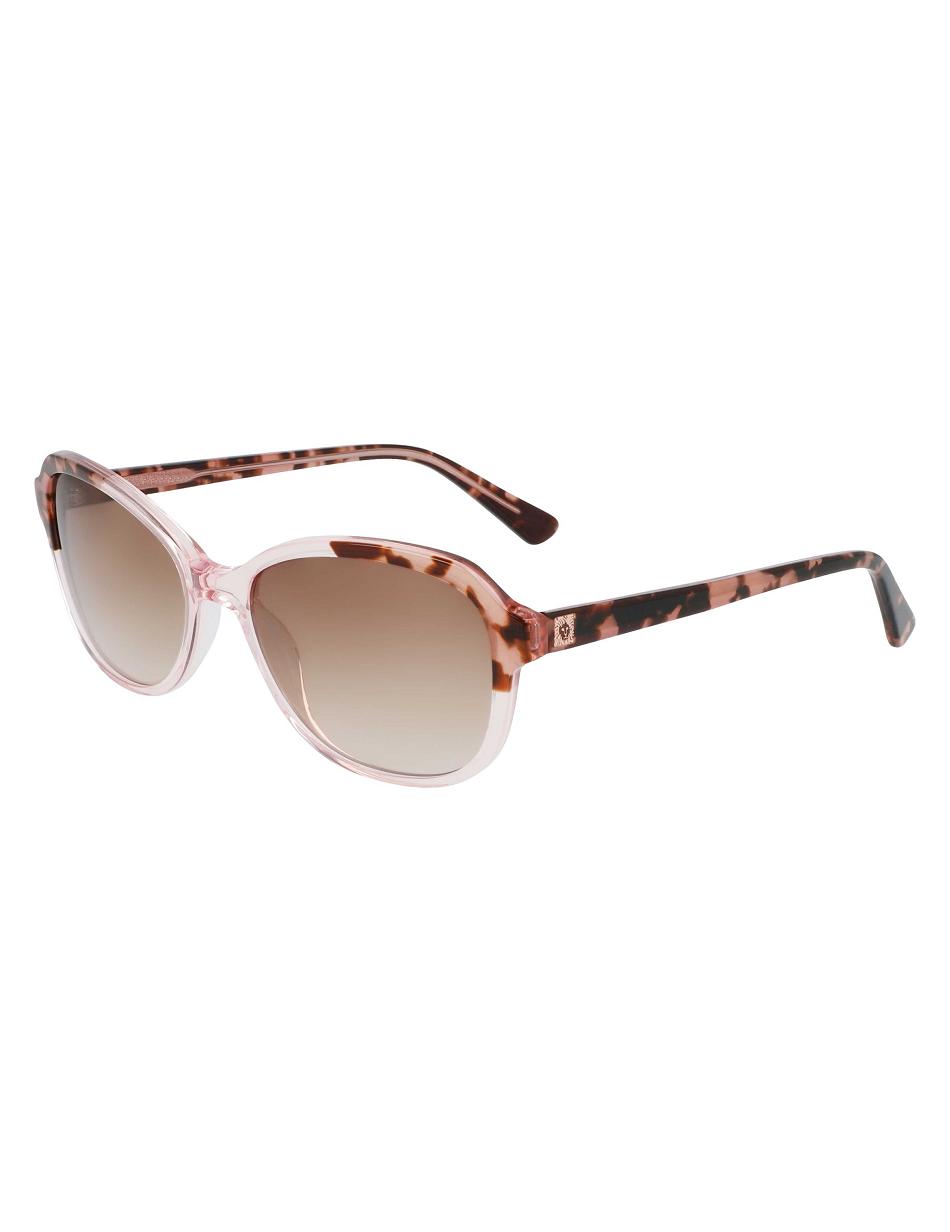 Anne Klein Crystal Oval Sunglasses Round Pink | SGNZX14999