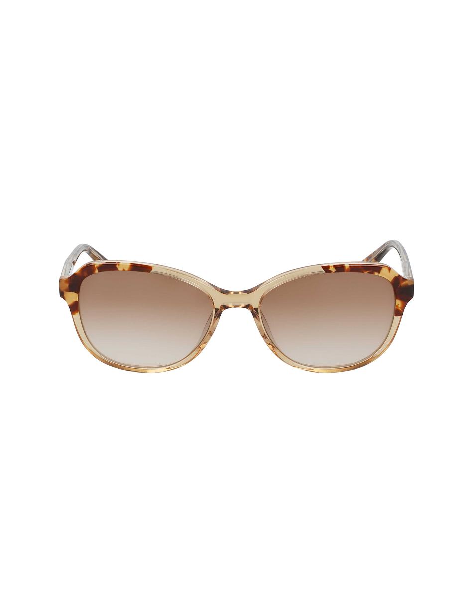 Anne Klein Crystal Oval Sunglasses Round Beige | TSGWZ66105