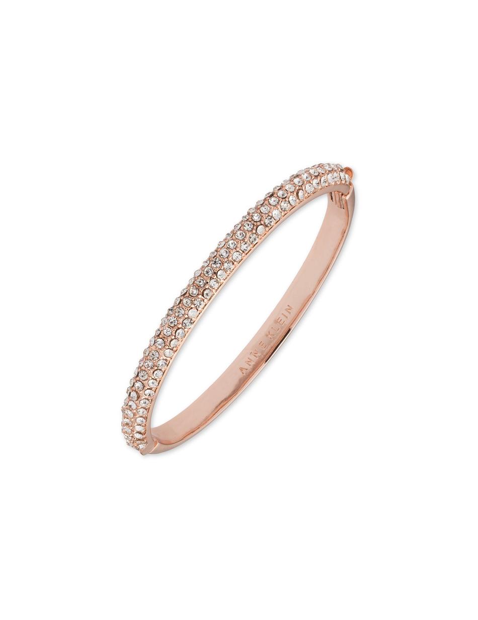 Anne Klein Crystal Pave Bangle Bracelet Best Sellers Rose / Gold | QSGWA71959