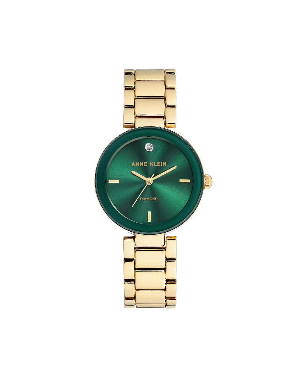 Anne Klein Dial Bracelet Watch Diamond Green / gold | TSGWZ50459