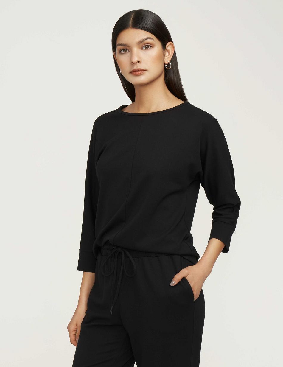 Anne Klein Dolman Seam Pullover Best Sellers Black | ASGWC12308