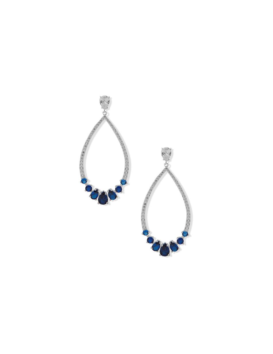 Anne Klein Drop Post Sapphire Pierced Earrings Blue / Silver | FSGHY70721