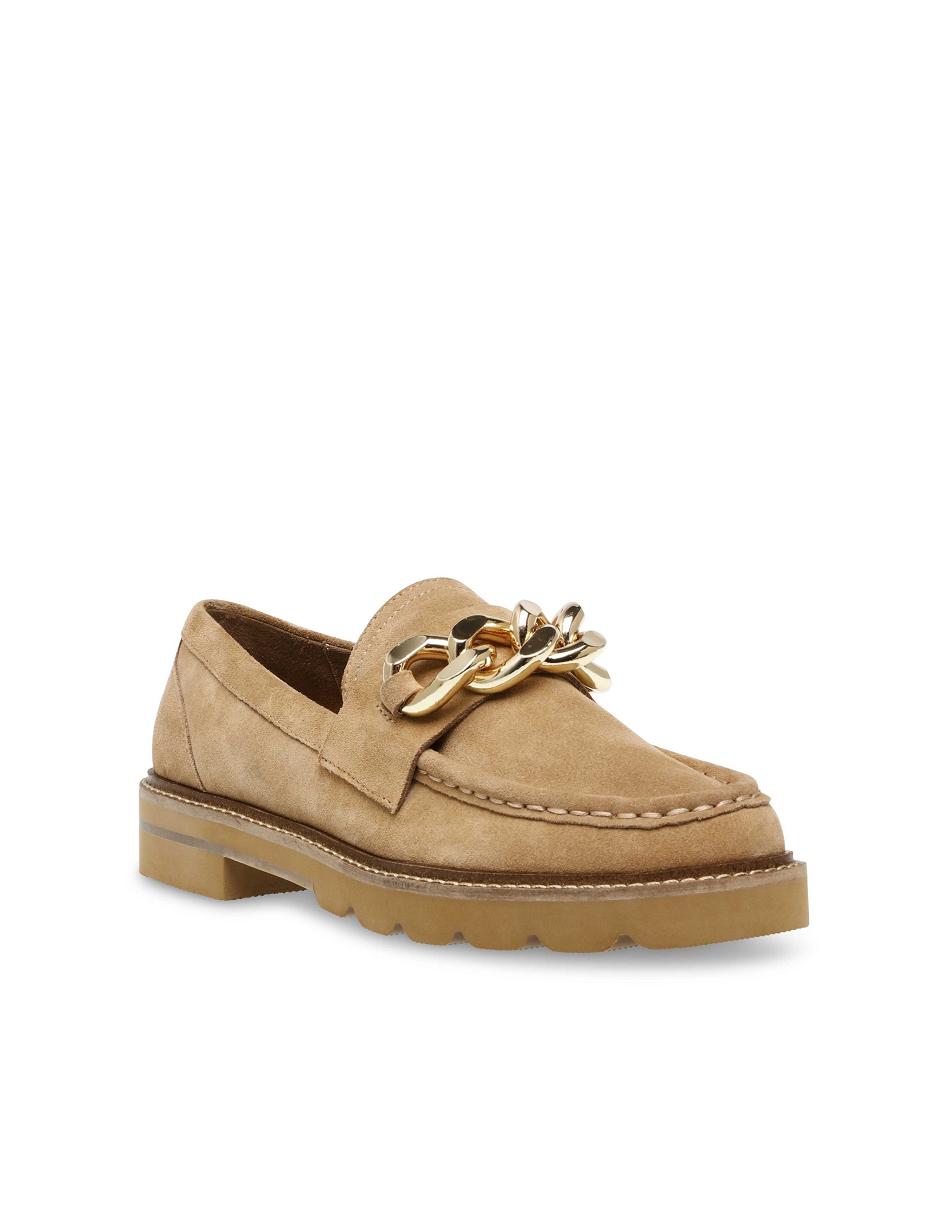 Anne Klein Edie Chain Loafer Flats Beige | SSGVO15437