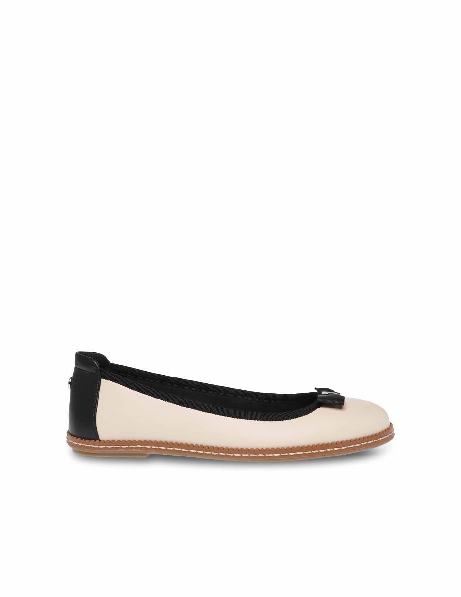 Anne Klein Ember Flats White / Black | FSGUI25484