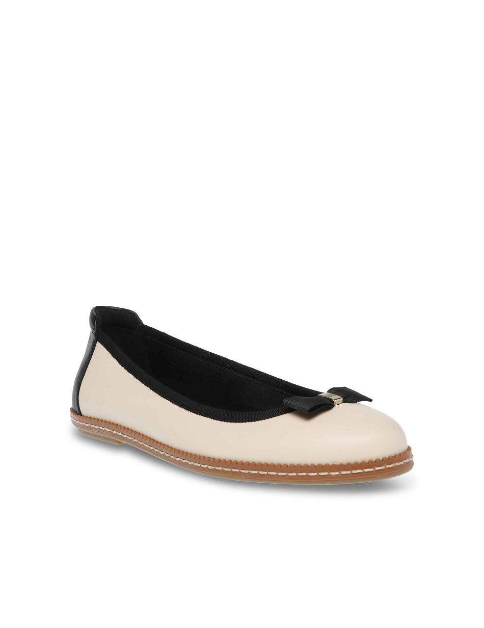 Anne Klein Ember Flats White / Black | FSGUI25484