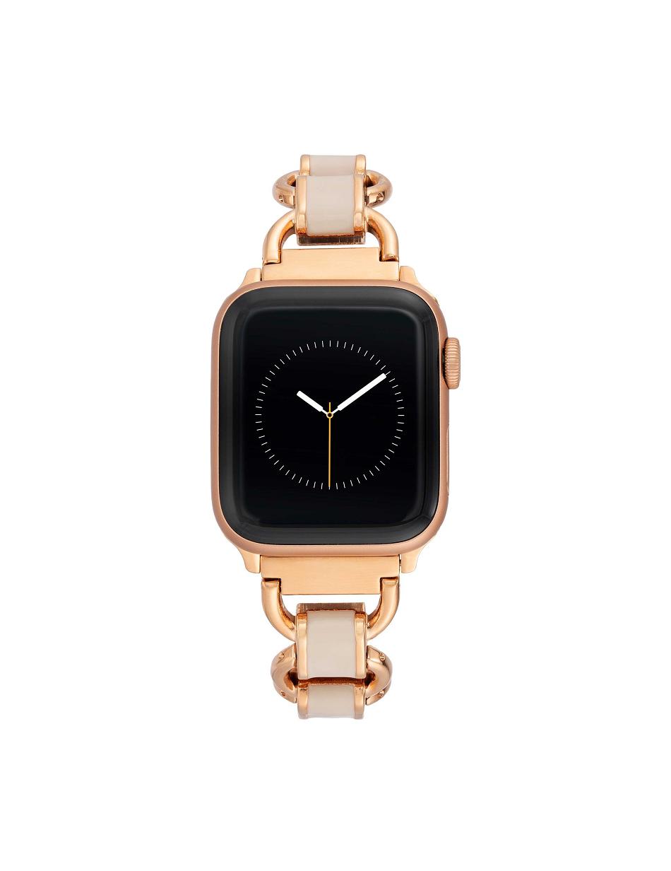 Anne Klein Enamel Link Bracelet Band for Apple Watch® Metals Pink / Rose / Gold | SSGVO87195