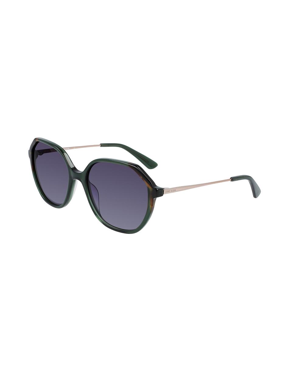 Anne Klein Geometric Sunglasses Oversized Olive | SGDFL11977