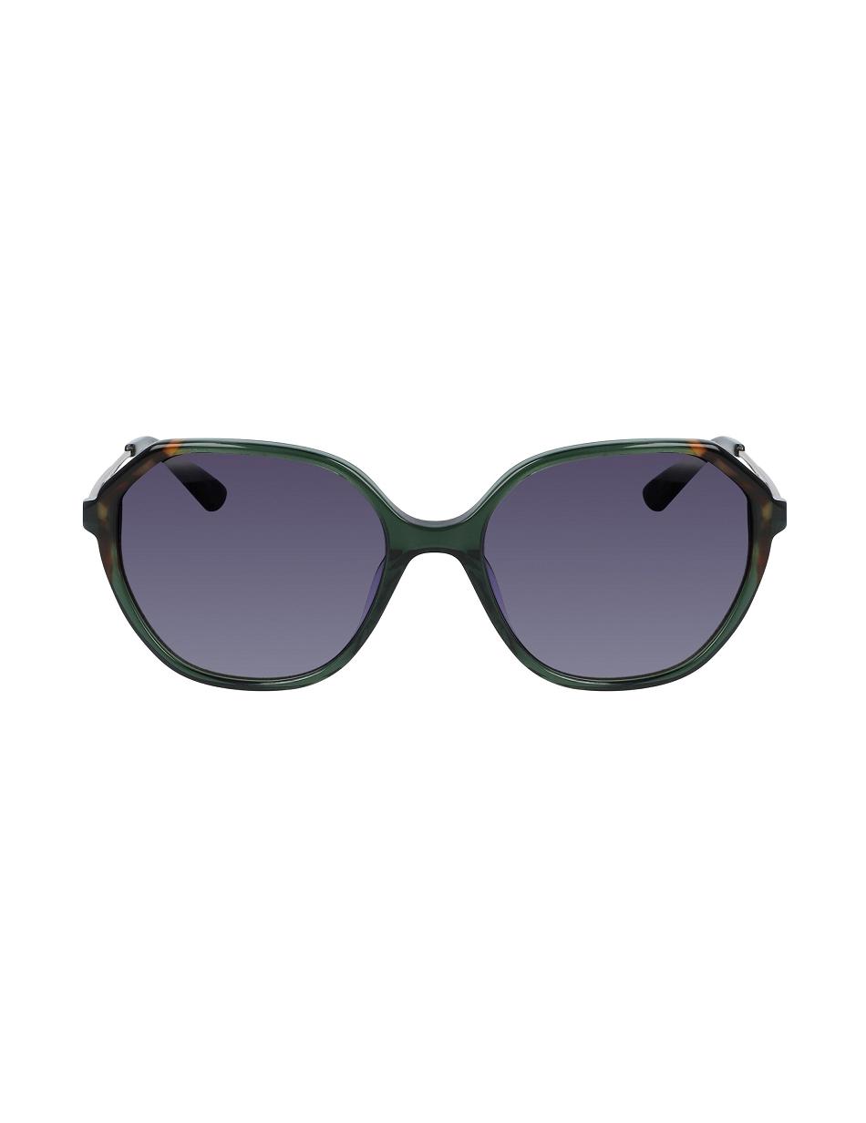 Anne Klein Geometric Sunglasses Oversized Olive | SGDFL11977