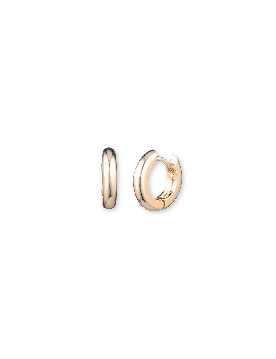 Anne Klein Gold-Tone Huggie Hoop Pierced Earrings Gold | SSGNY73057