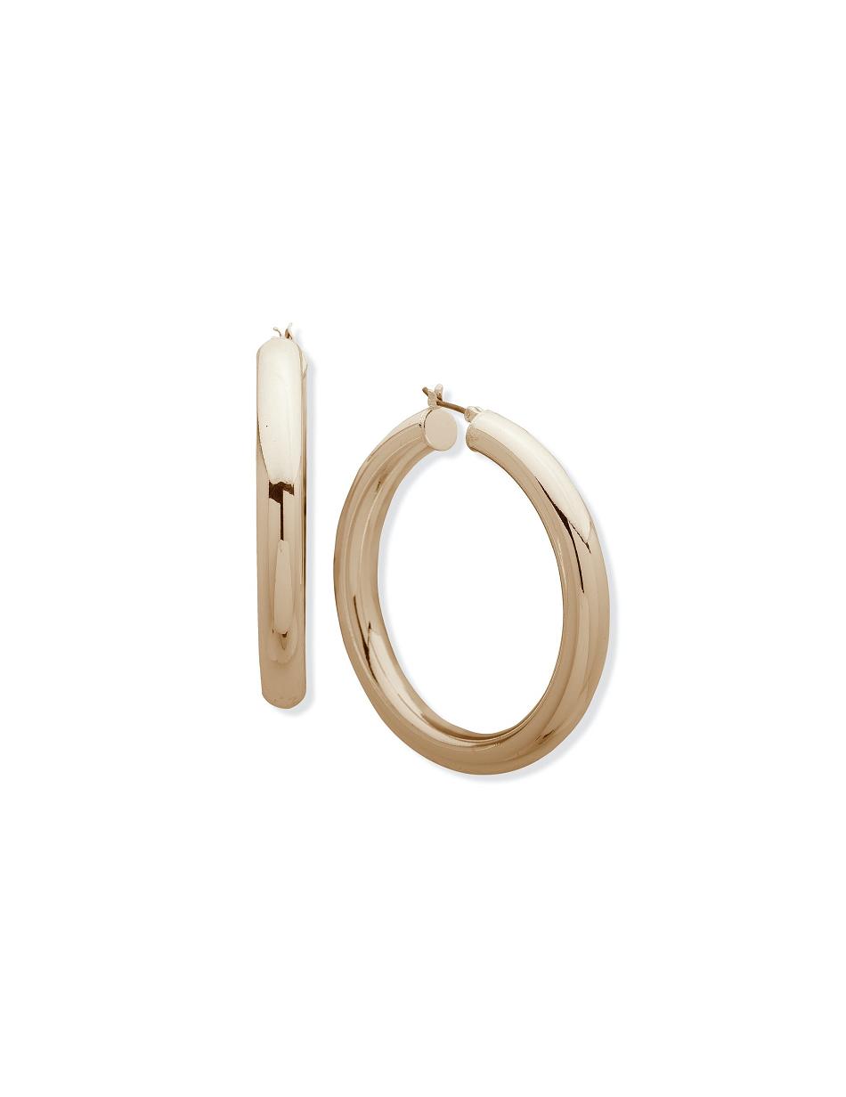 Anne Klein Gold-Tone Tubular Hoop Earrings Gold | SGDYB39931