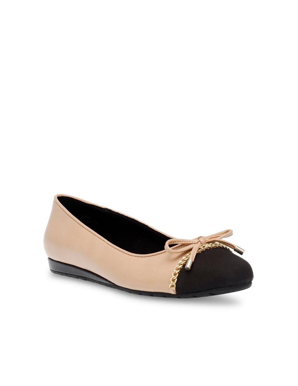 Anne Klein Guilia Flats Beige / Black | SGICD47400