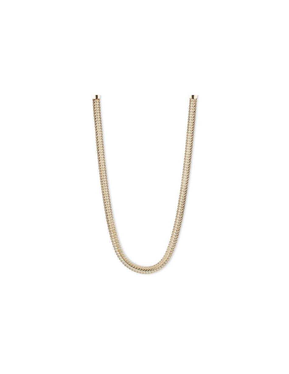 Anne Klein Herringbone Chain Necklace Best Sellers Silver / Gold | ASGDF30263