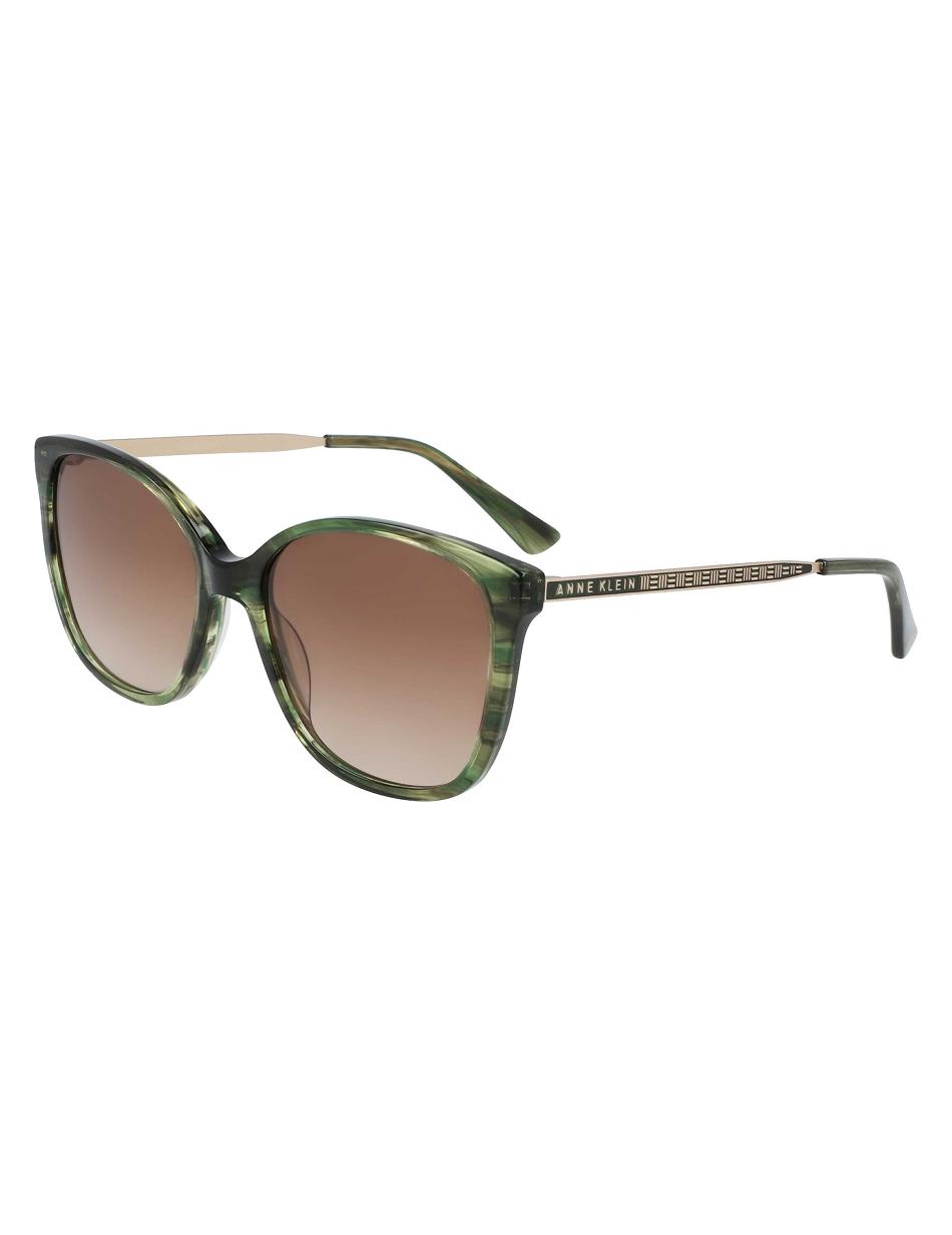 Anne Klein Horn Classic Square Sunglasses Oversized Olive | ESGVG82443