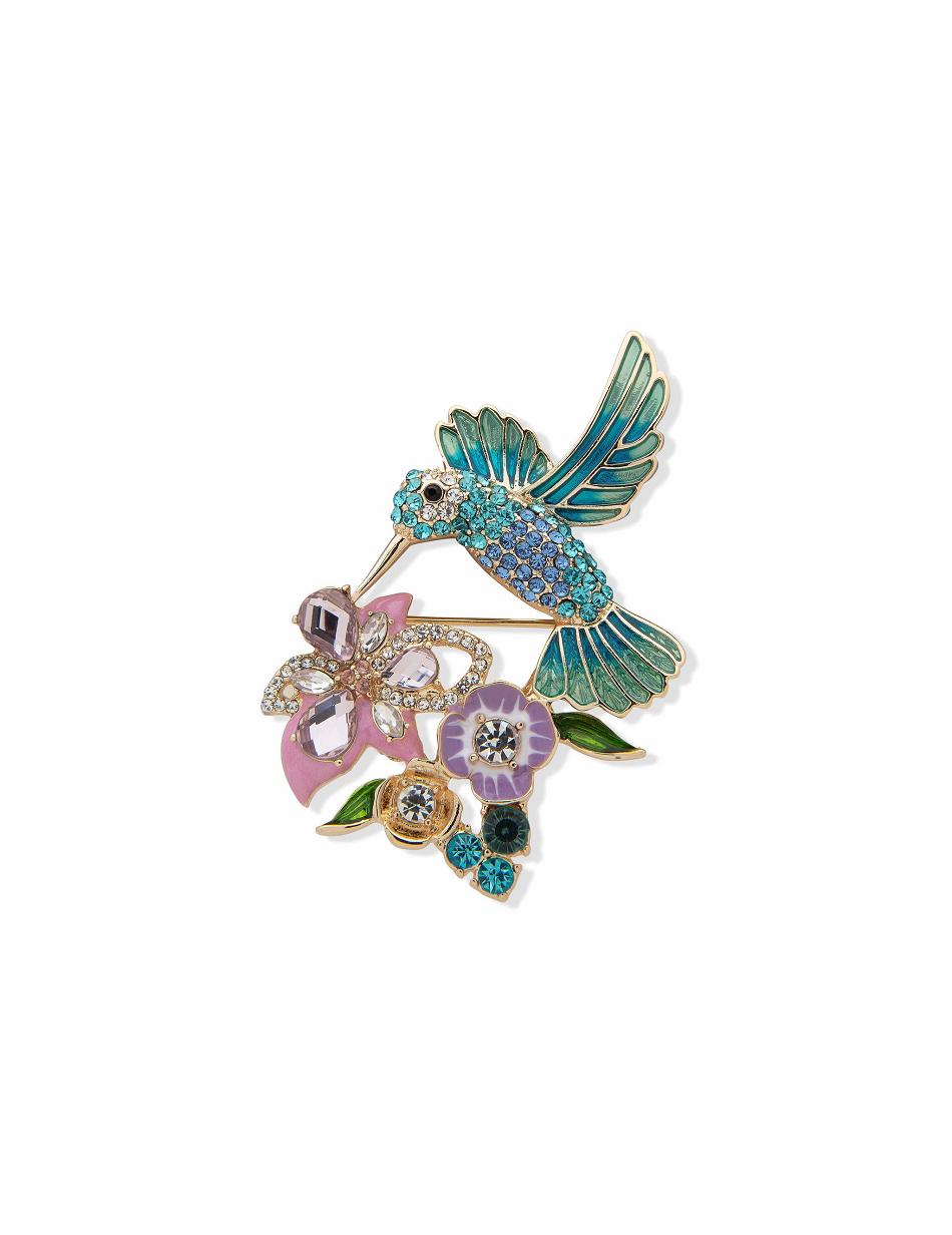 Anne Klein Hummingbird and Flower Brooch Best Sellers Flower | MSGFT11872