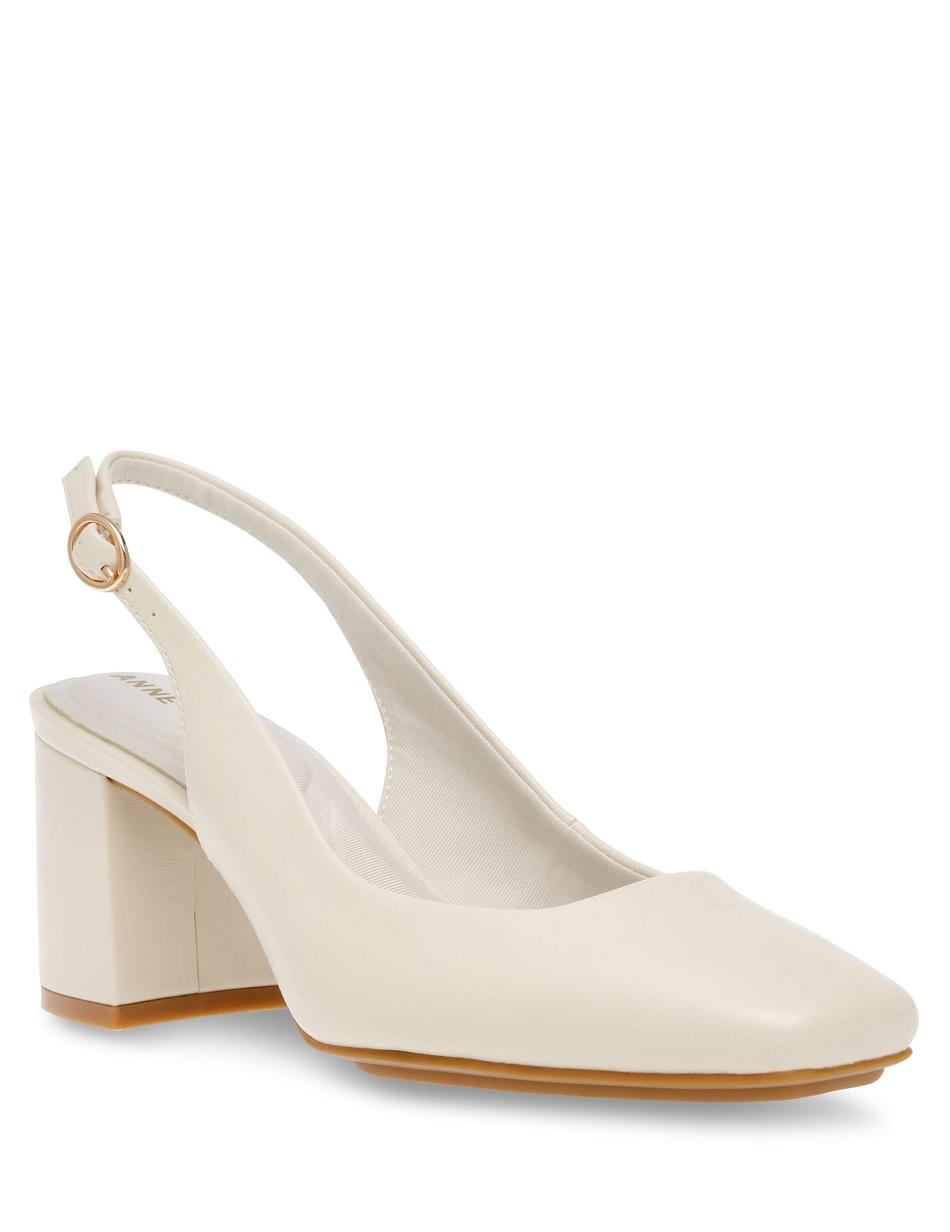 Anne Klein Lizette Sling Back Pump Heels White | SGIIZ55638