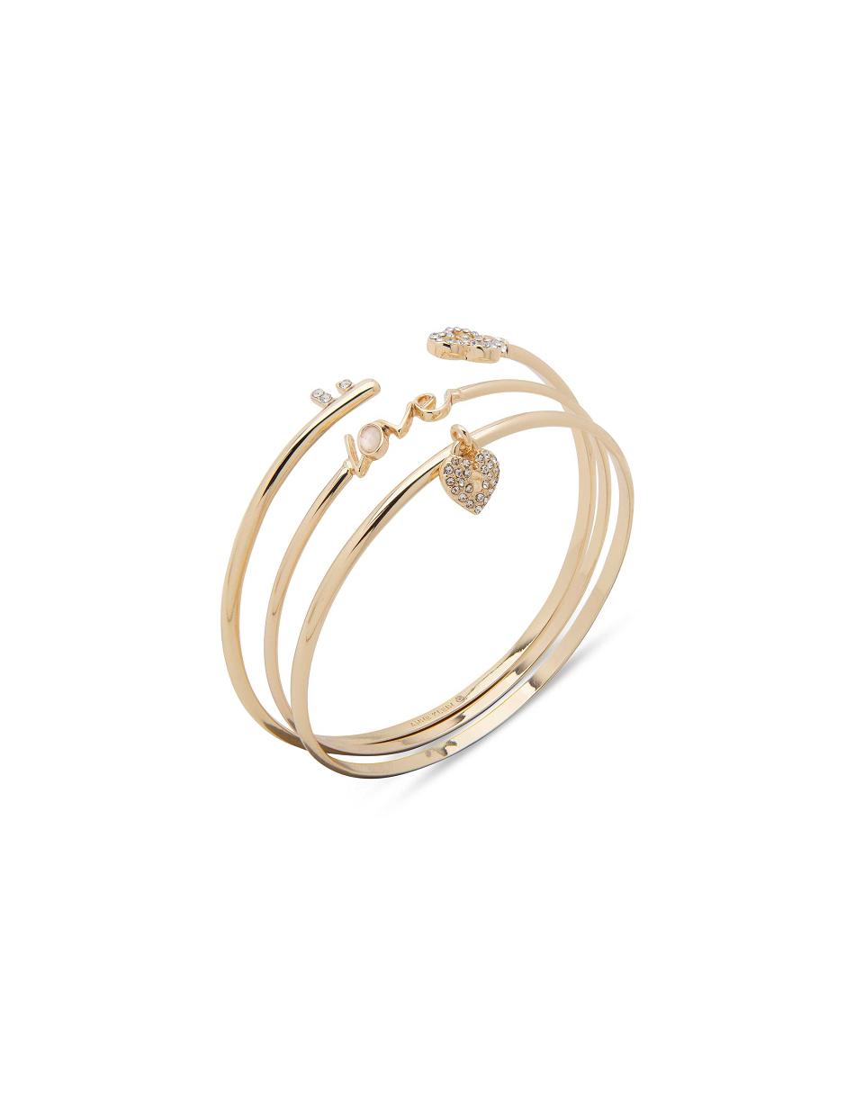 Anne Klein Love&Heart Bangle Set Bracelet Gold | SGXMI32150