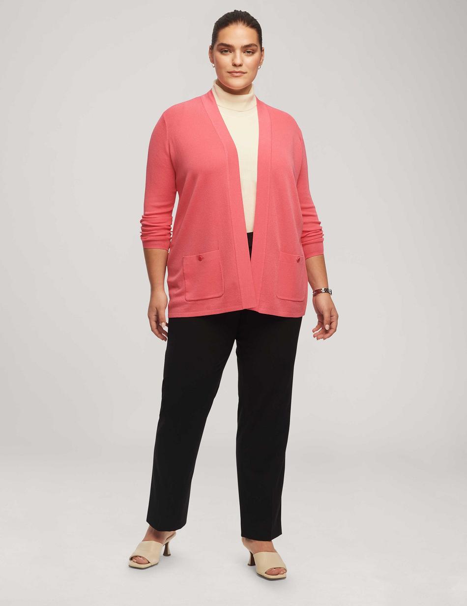 Anne Klein Malibu Cardigan Plus Size Pink | SGEAH86379