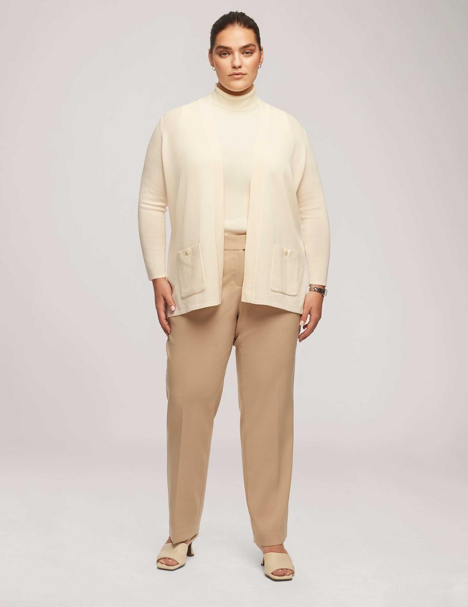 Anne Klein Malibu Cardigan Plus Size White | QSGWA55780