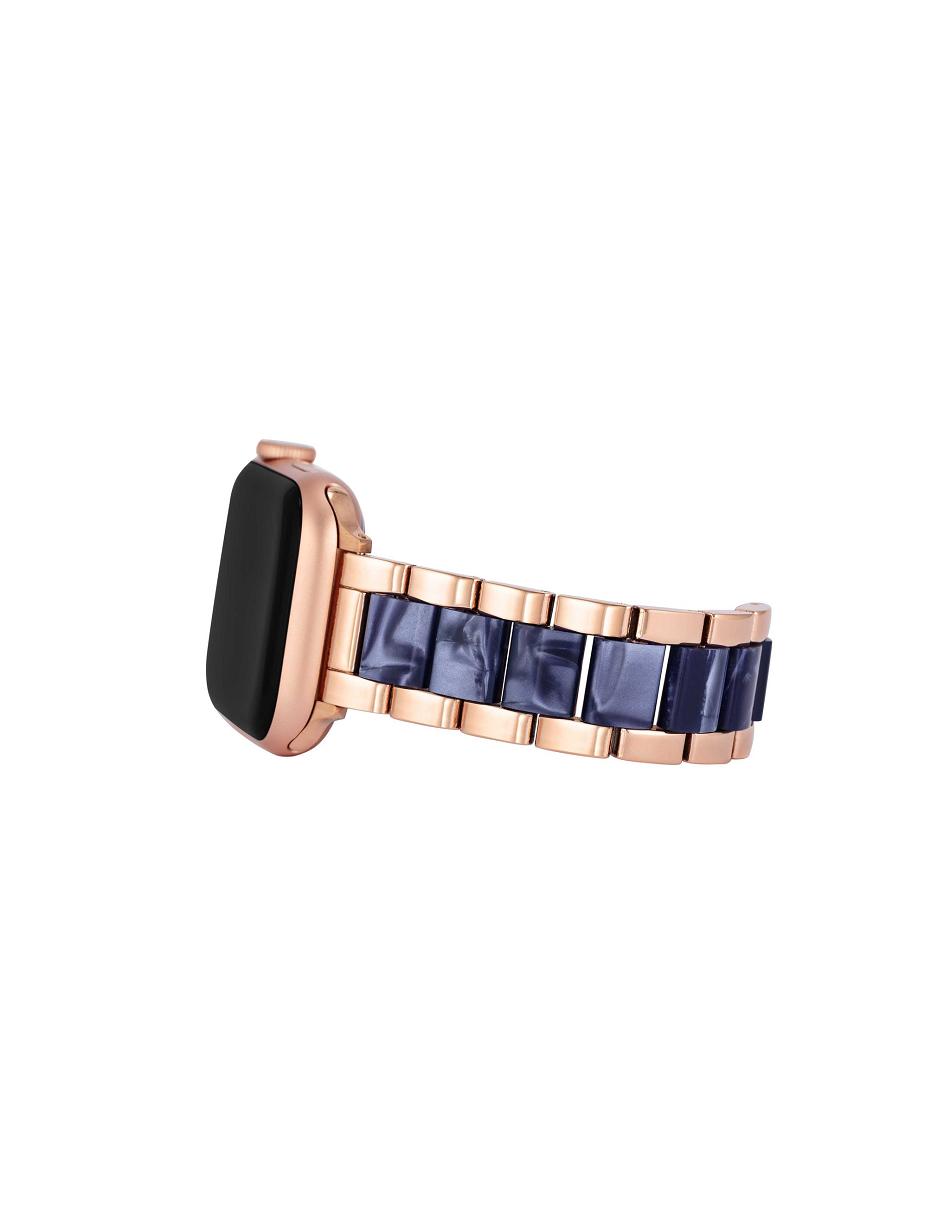 Anne Klein Marbleized Resin Bracelet Band Apple Watch Accessories Navy / Rose / Gold | QSGWA17038