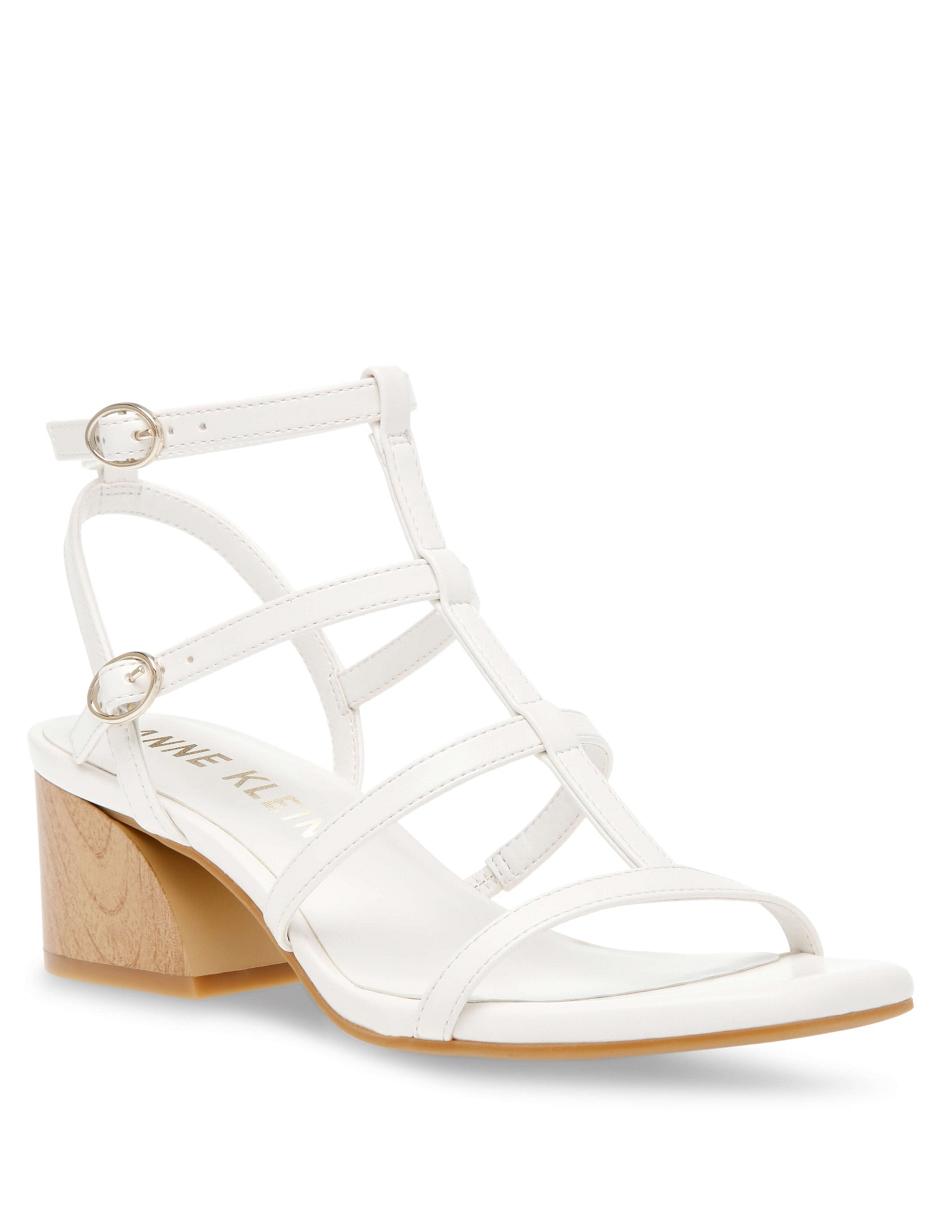 Anne Klein Matilda Dress Sandals White | MSGFT52255