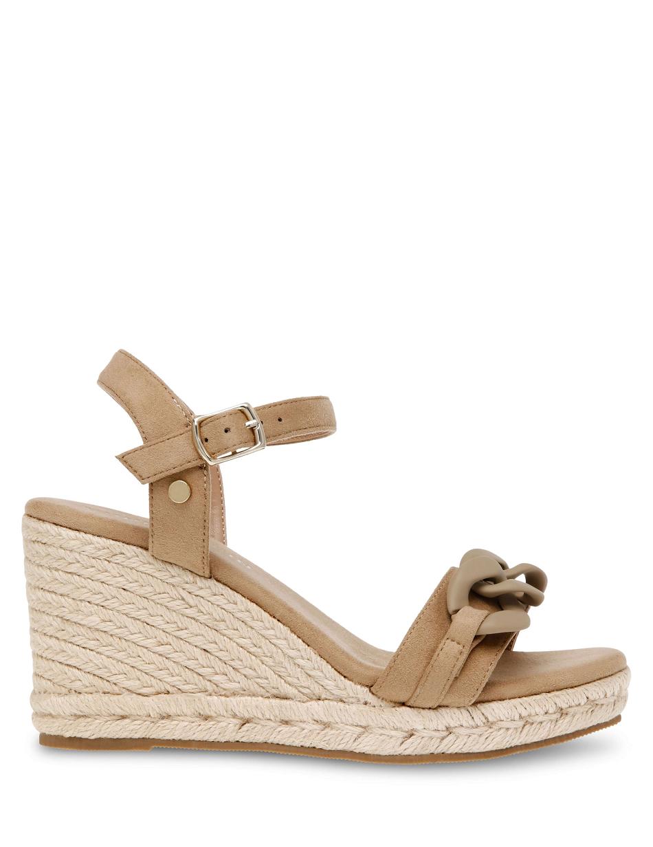 Anne Klein Melluso Dress Wedges Sandals Beige | SGJBT75888