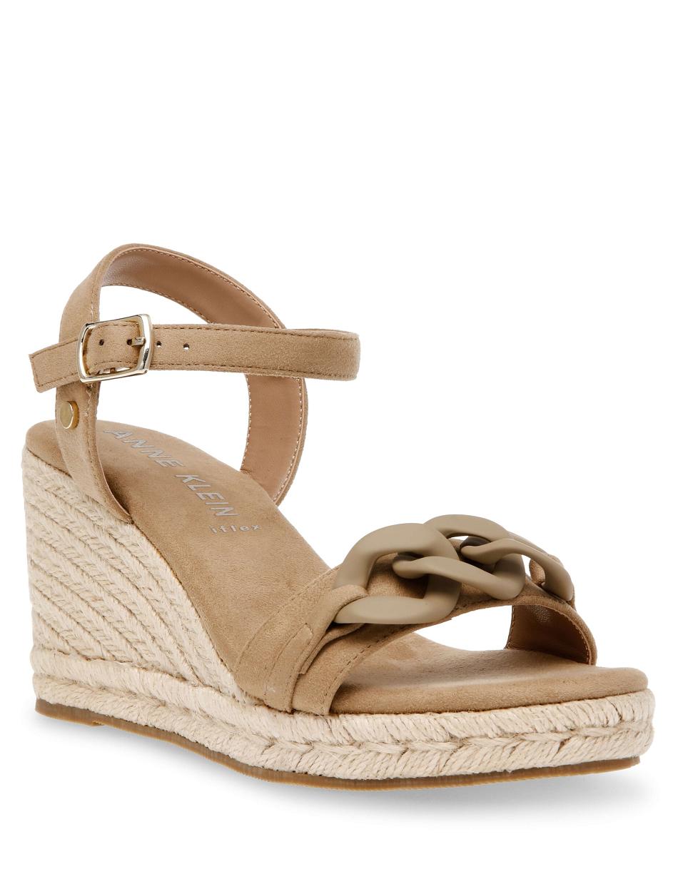 Anne Klein Melluso Dress Wedges Sandals Beige | SGJBT75888