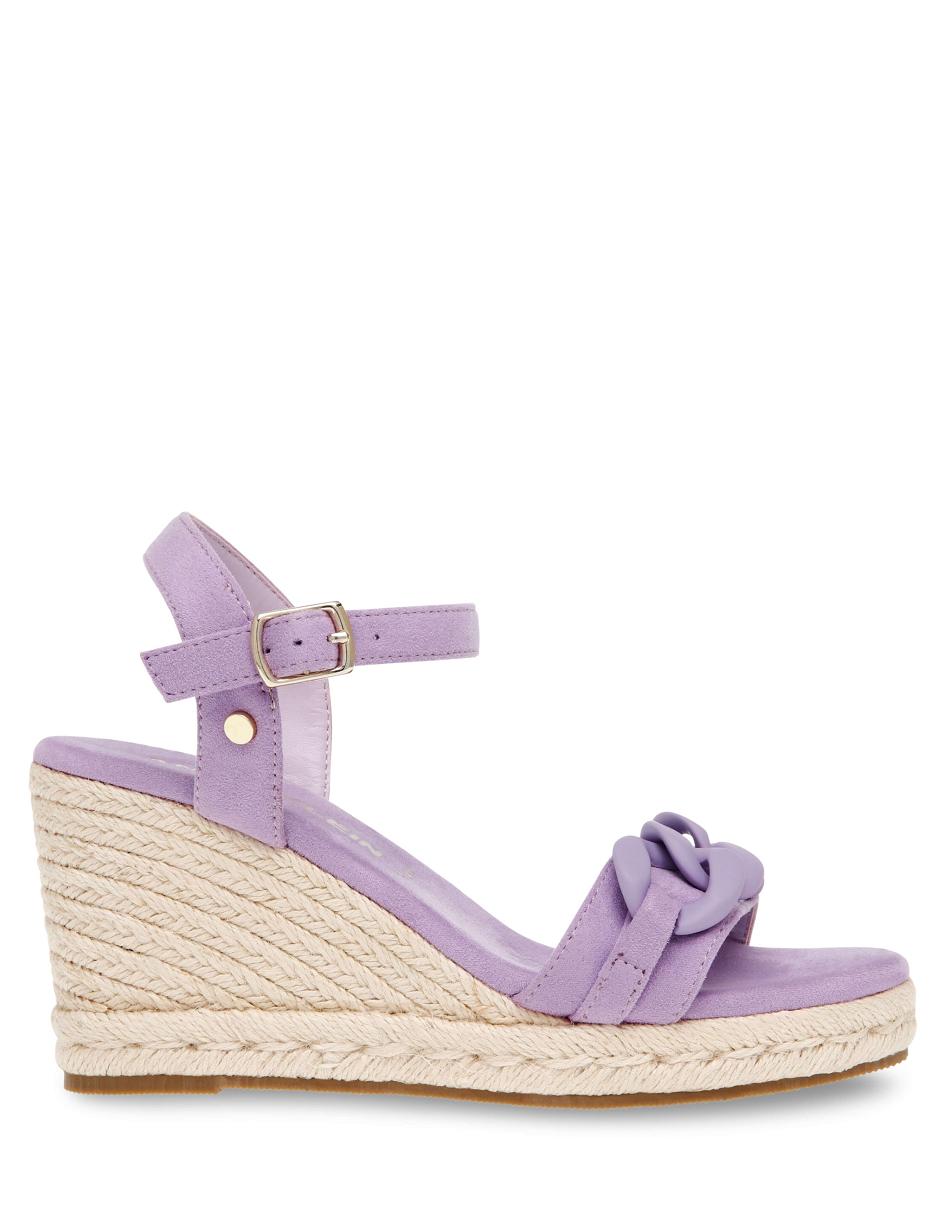 Anne Klein Melluso Dress Wedges Sandals Purple | SGQCS10400