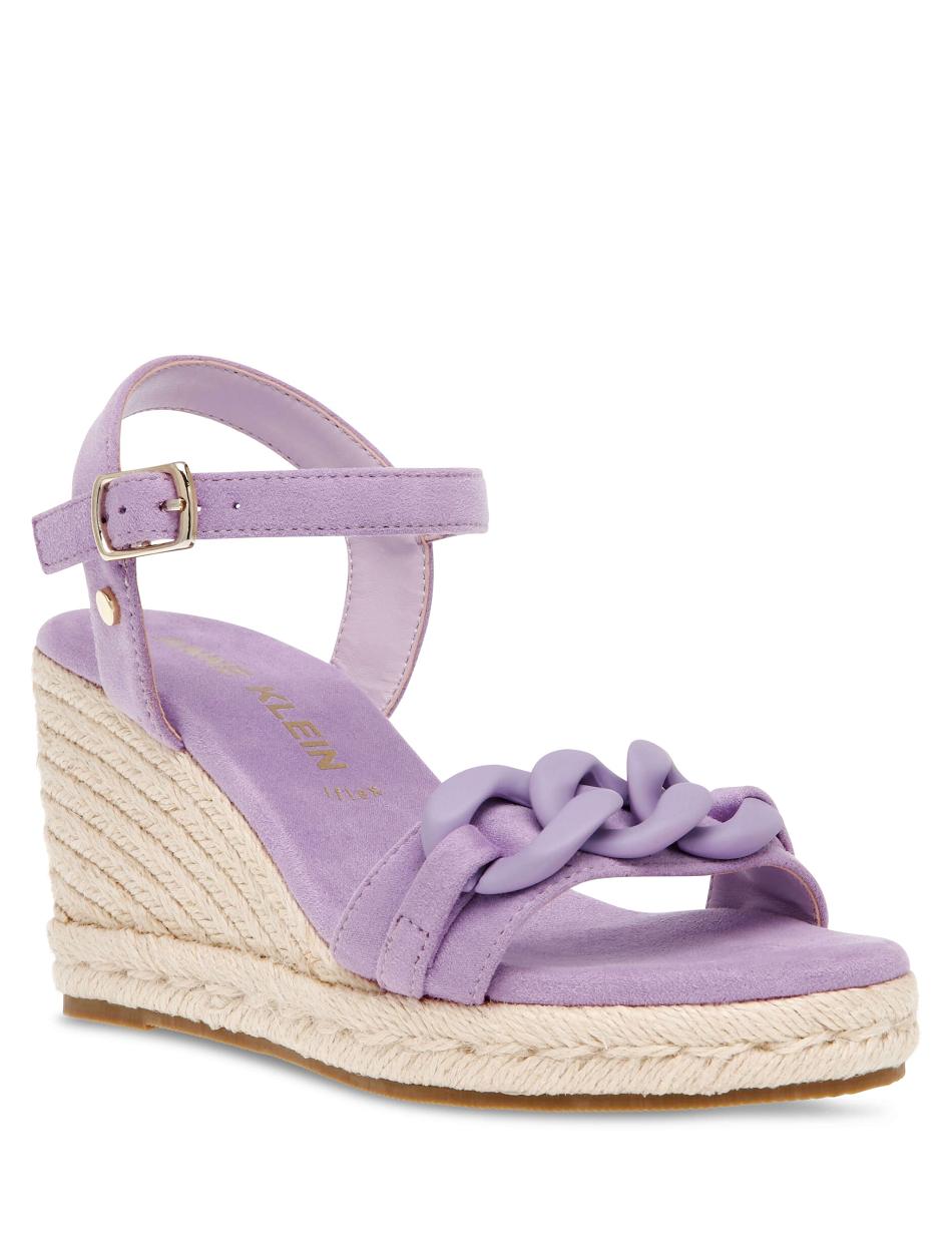 Anne Klein Melluso Dress Wedges Sandals Purple | SGQCS10400