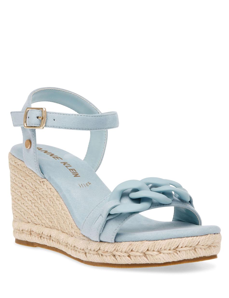 Anne Klein Melluso Dress Wedges Sandals Blue | ZSGNQ91972