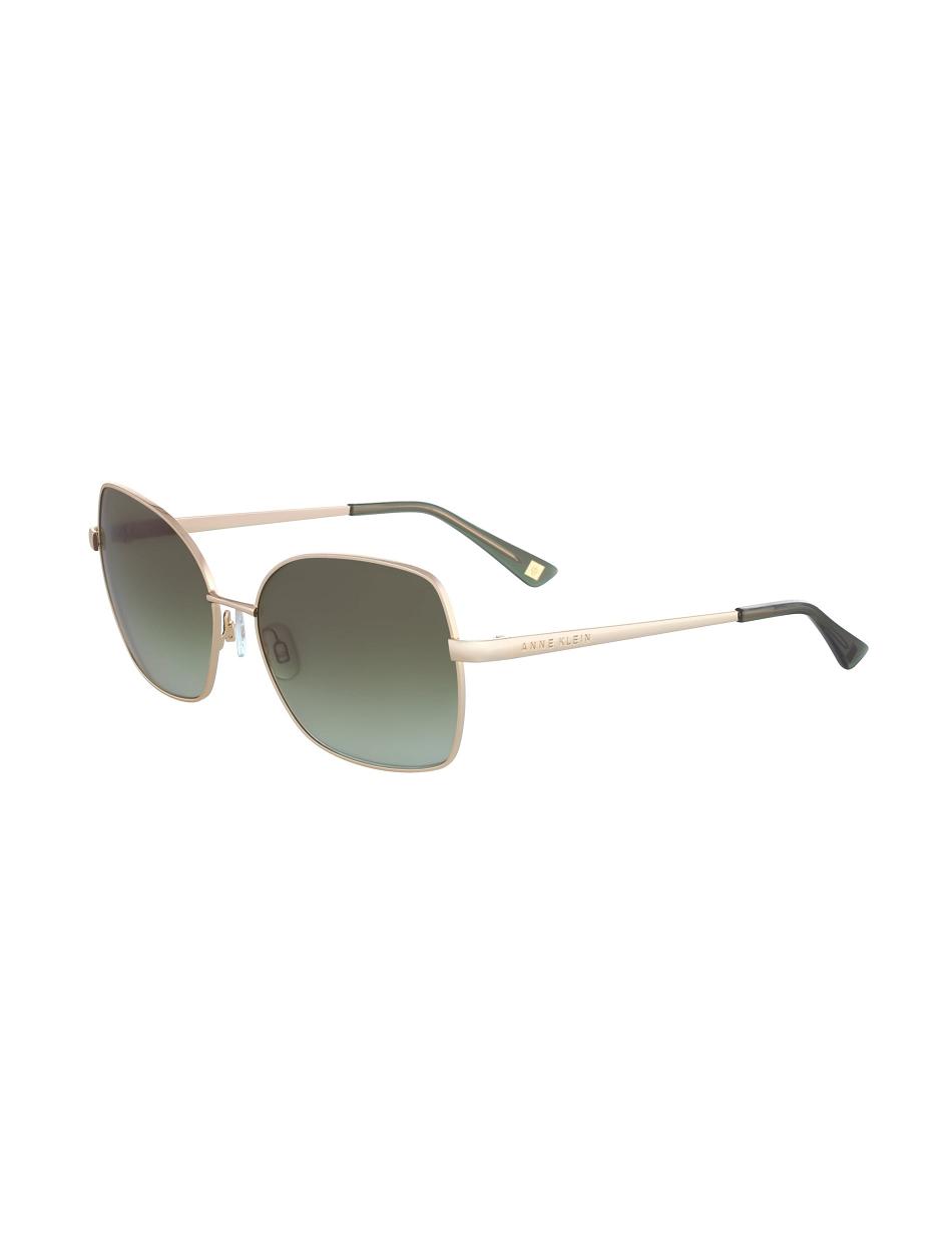 Anne Klein Metal Butterfly Sunglasses Oversized Green / gold | ESGVG65612