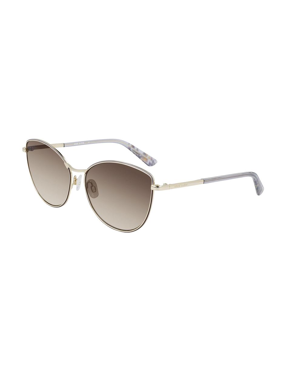 Anne Klein Metal Cat-eye Sunglasses Oversized Gold | SGEGJ56817