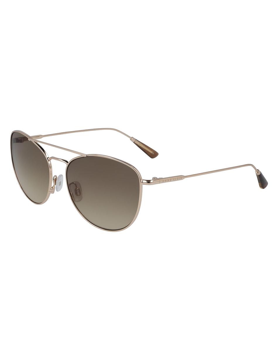 Anne Klein Metal Trendy Aviator Sunglasses Average Size Gold | QSGUV63237