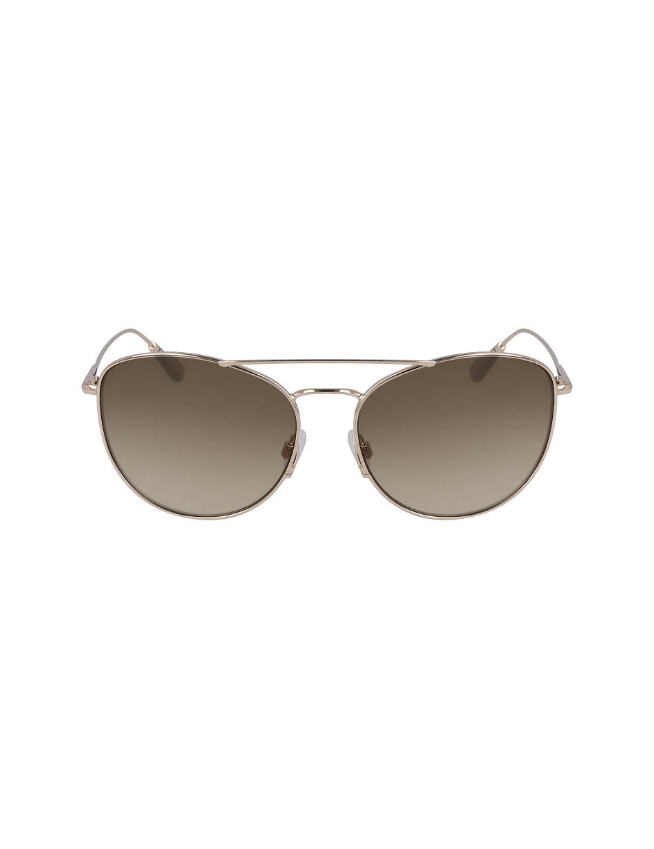 Anne Klein Metal Trendy Aviator Sunglasses Average Size Gold | QSGUV63237