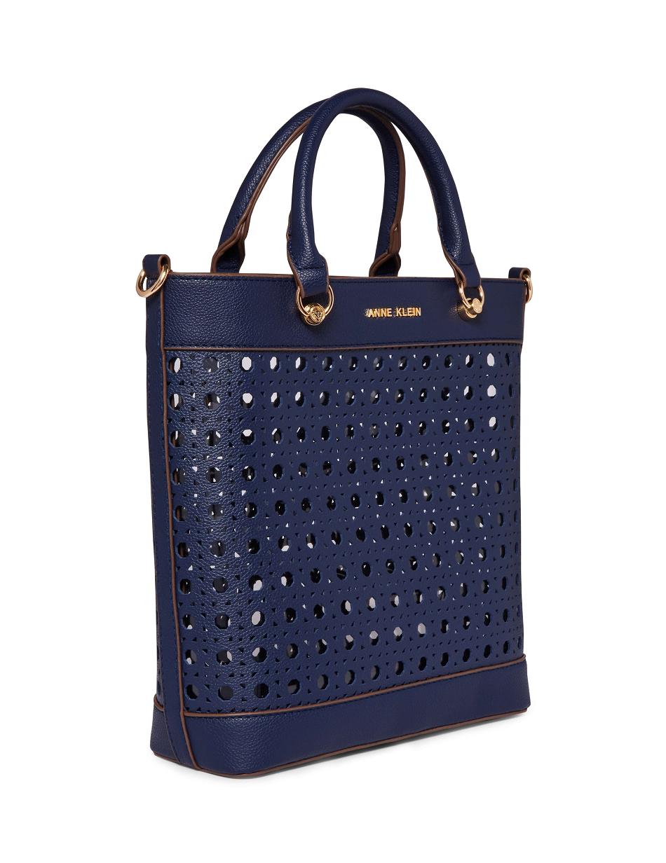 Anne Klein Mini Perforated With Pouch Tote Bags Blue | PSGQX37440