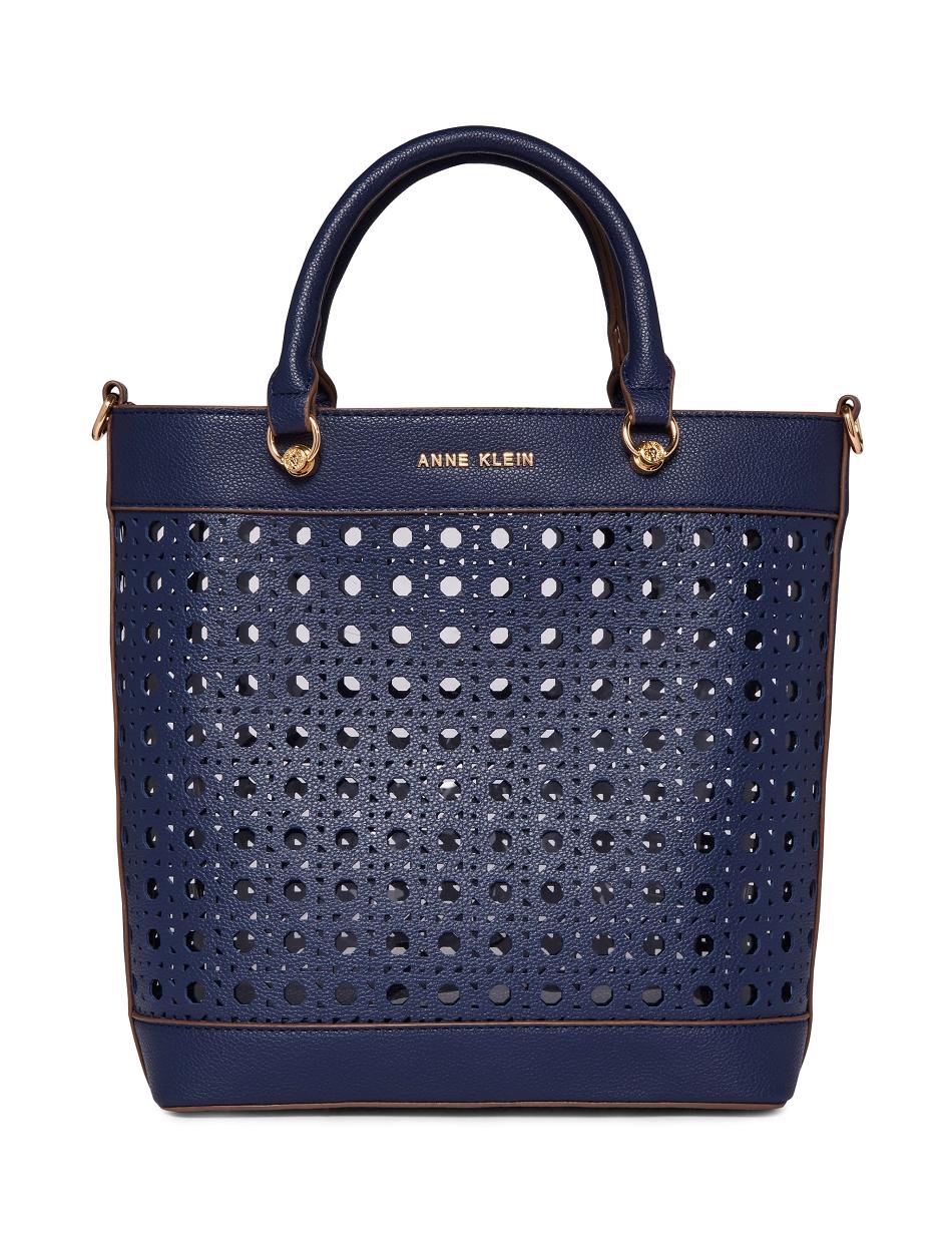 Anne Klein Mini Perforated With Pouch Tote Bags Blue | PSGQX37440