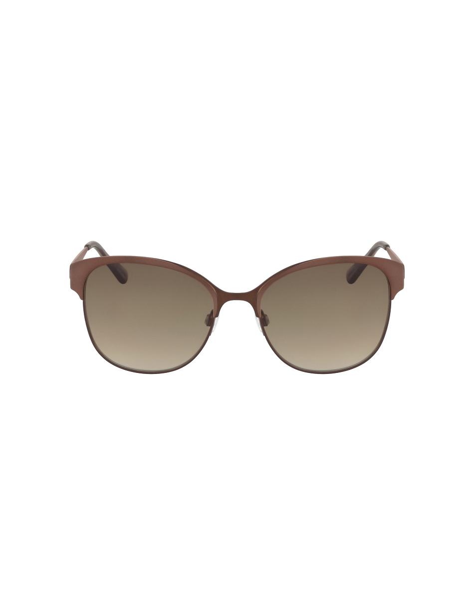 Anne Klein Mocha Two-Tone Metal Sunglasses Square Beige | LSGTR49080