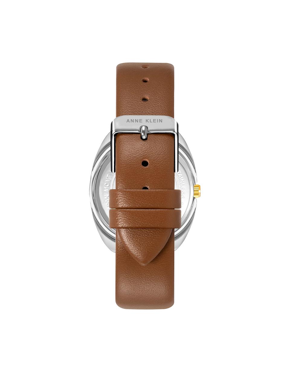 Anne Klein Modern Strap Watch Leather Gold / Silver / Brown | DSGKV12537